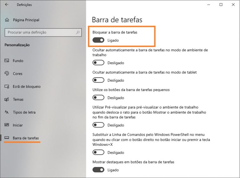 Como Bloquear Ou Desbloquear A Barra De Tarefas No Windows