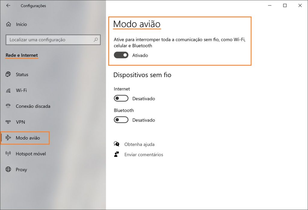 Como ativar ou desativar o modo Avião no Windows 10 - WinNotas.com.br